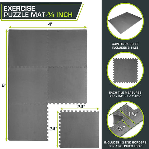 INTERLOCKING EVA GREY SOFT FOAM MATS 30x30cm (1 Pack of 10 Pieces)